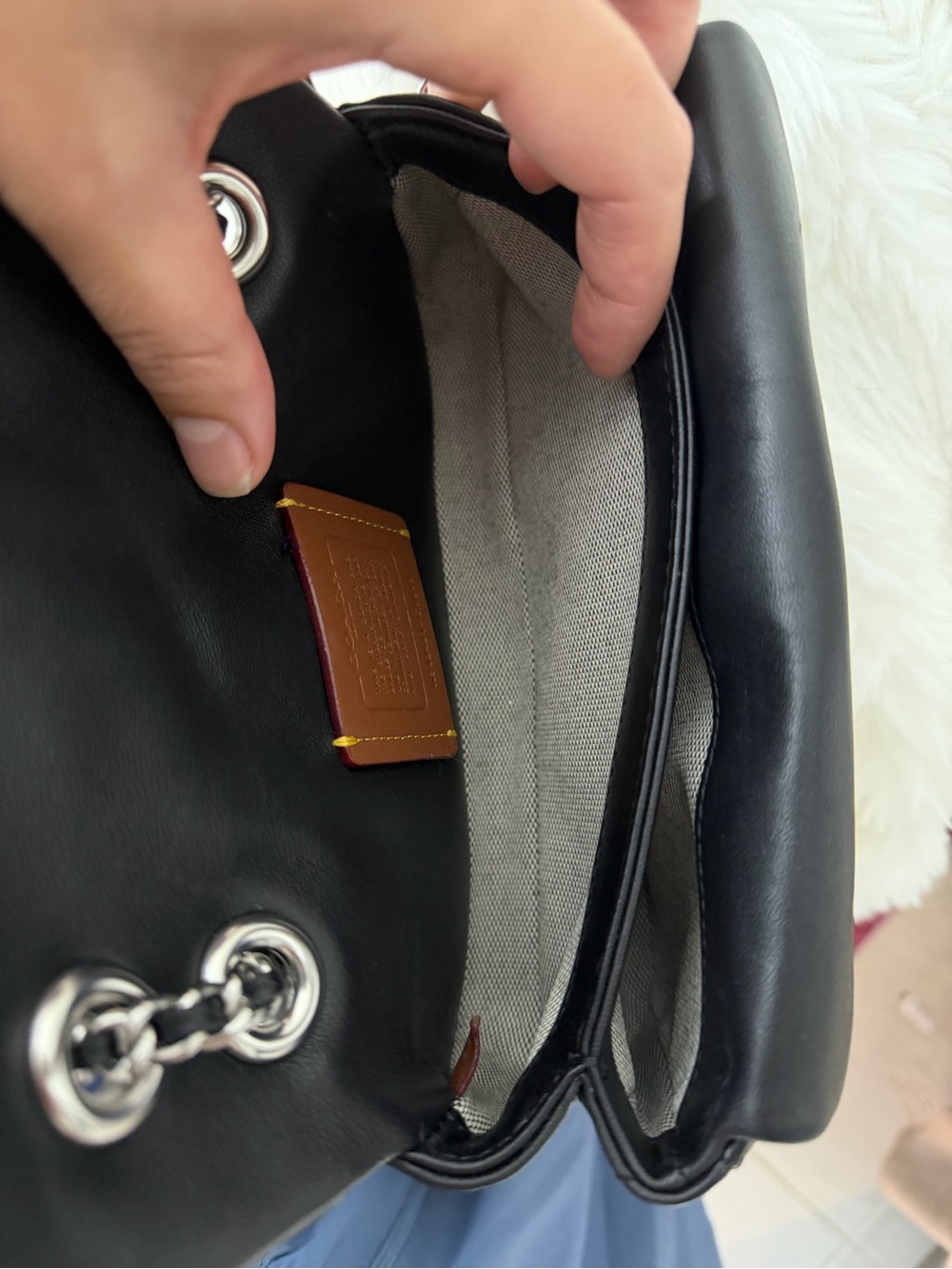 Coach Black Quilted Leather Crossbody - Picture 8 of 11